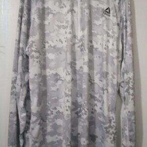 Reebok men's top size2XL grey/whte long sleeves activewear outdoor wear